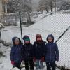 První sníh ve školní družině
