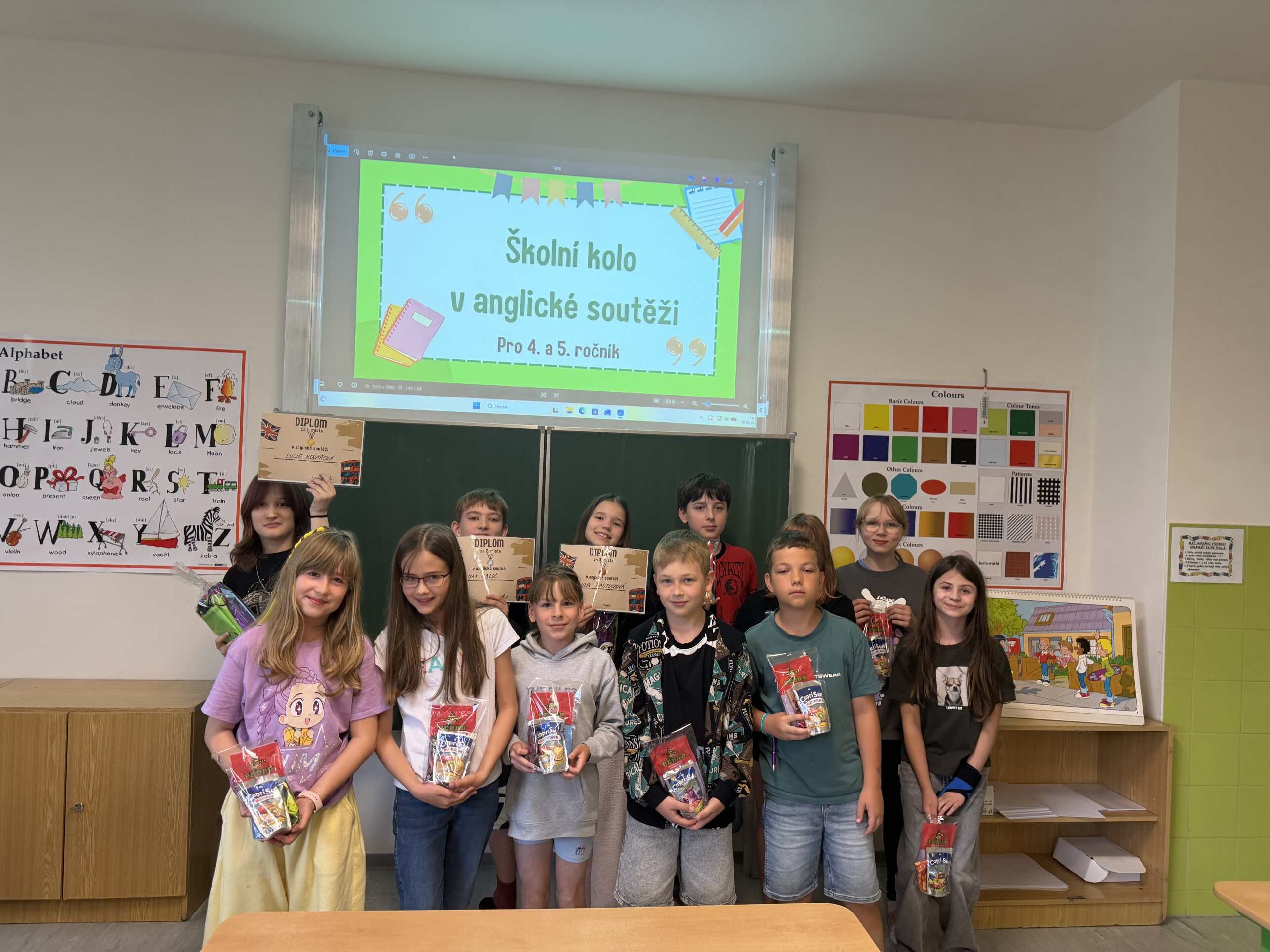 Soutěž žáků 4. a 5. tříd v anglickém jazyce