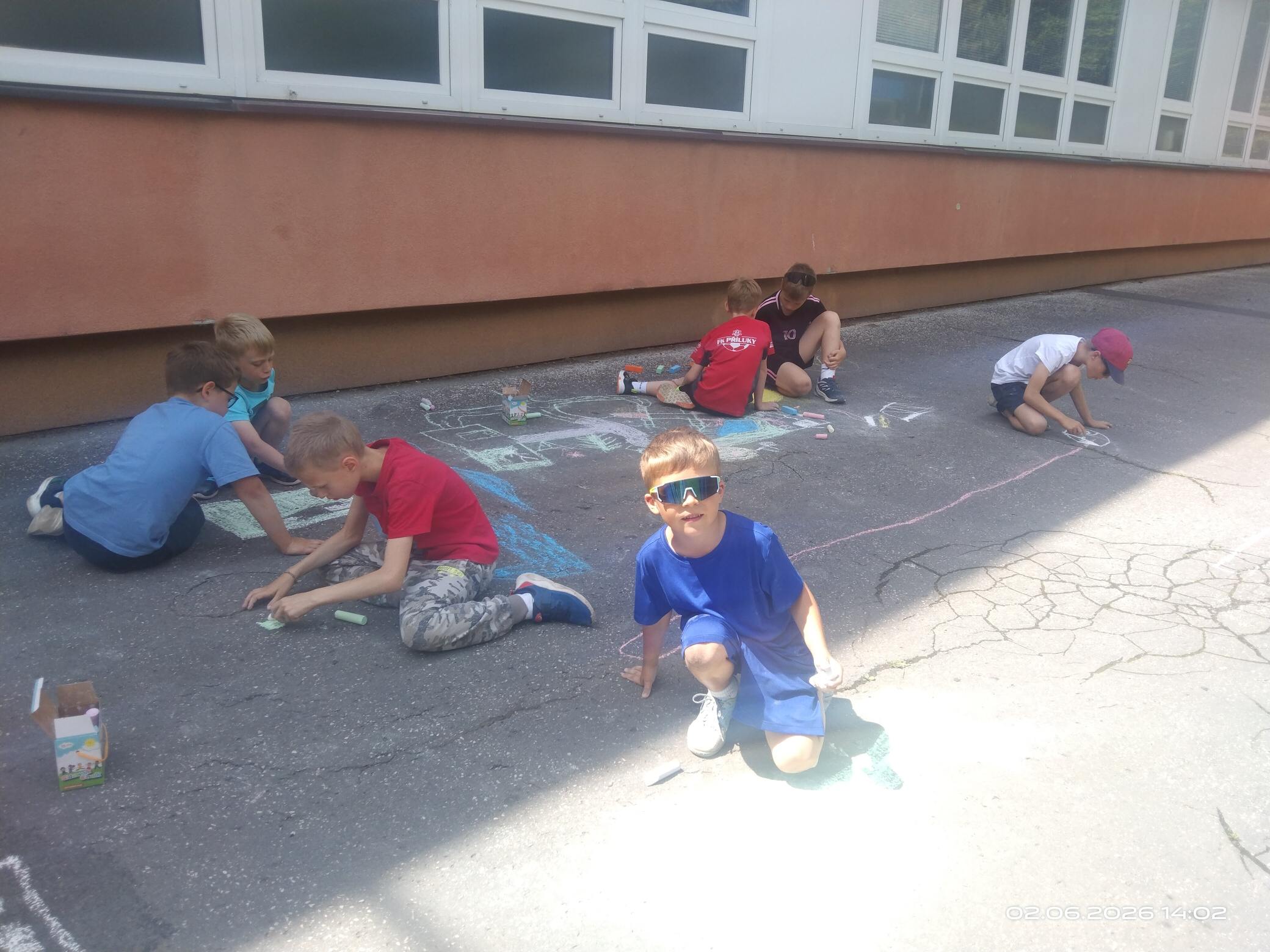Malování na chodník - ŠD