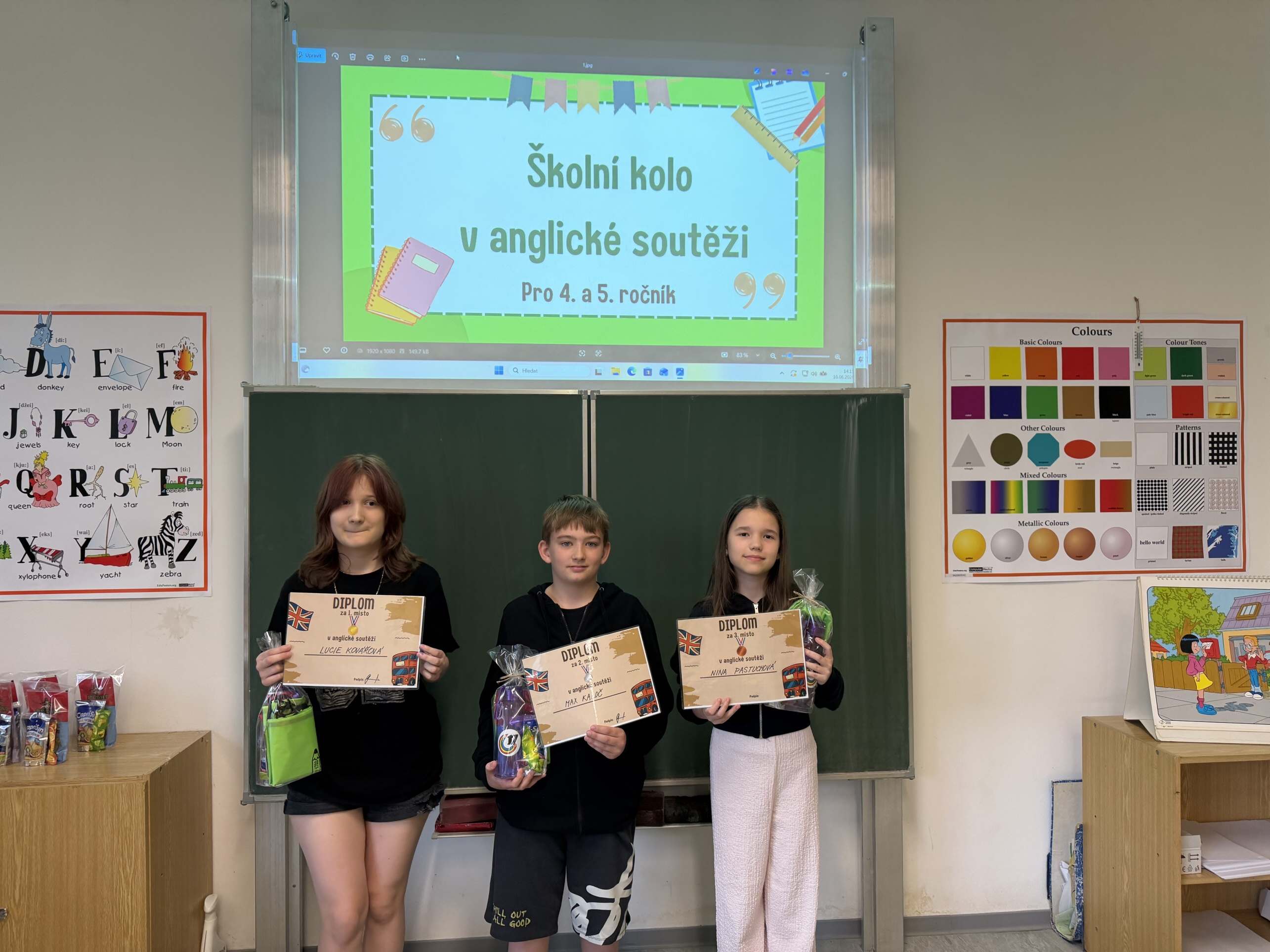 Soutěž žáků 4. a 5. tříd v anglickém jazyce
